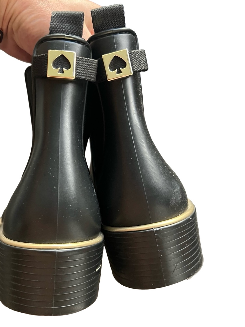 Kate Spade Sedgewick Chelsea Rain Boots Rubber Size 9 - Picture 4 of 6